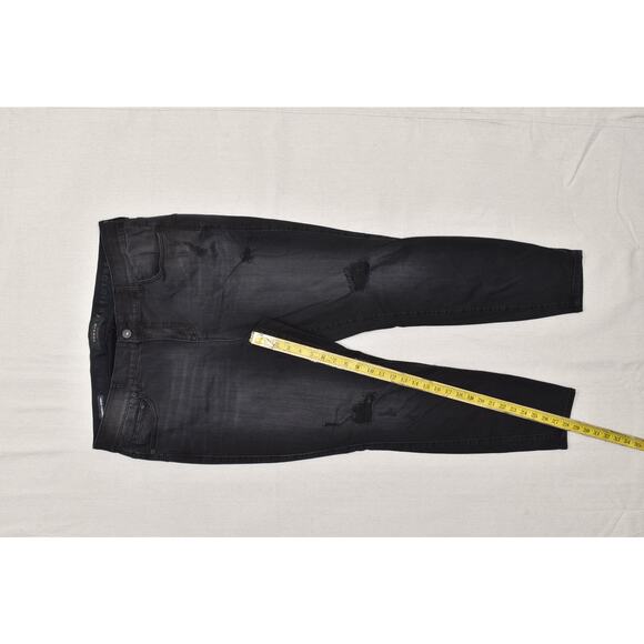 Torrid Bombshell Skinny Jeans Plus Size 20R Distressed Black Denim - Picture 2 of 8